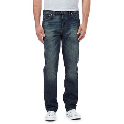 St George by Duffer Blue straight leg vintage wash jeans
